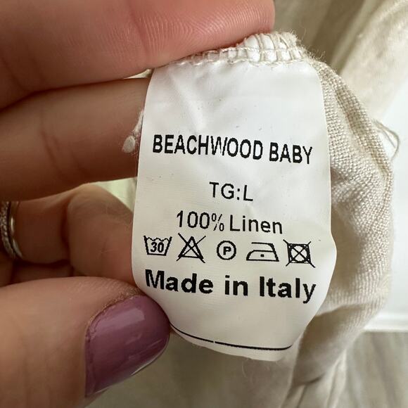 Beachwood Baby The Willow Dress - Moon Willow color -  Linen Maxi Dress L - Picture 4 of 7